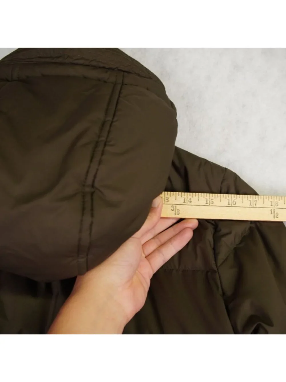 Ralph Lauren Younth XL (16) Brown Hooded Down Puffer Jacket Crest Logo